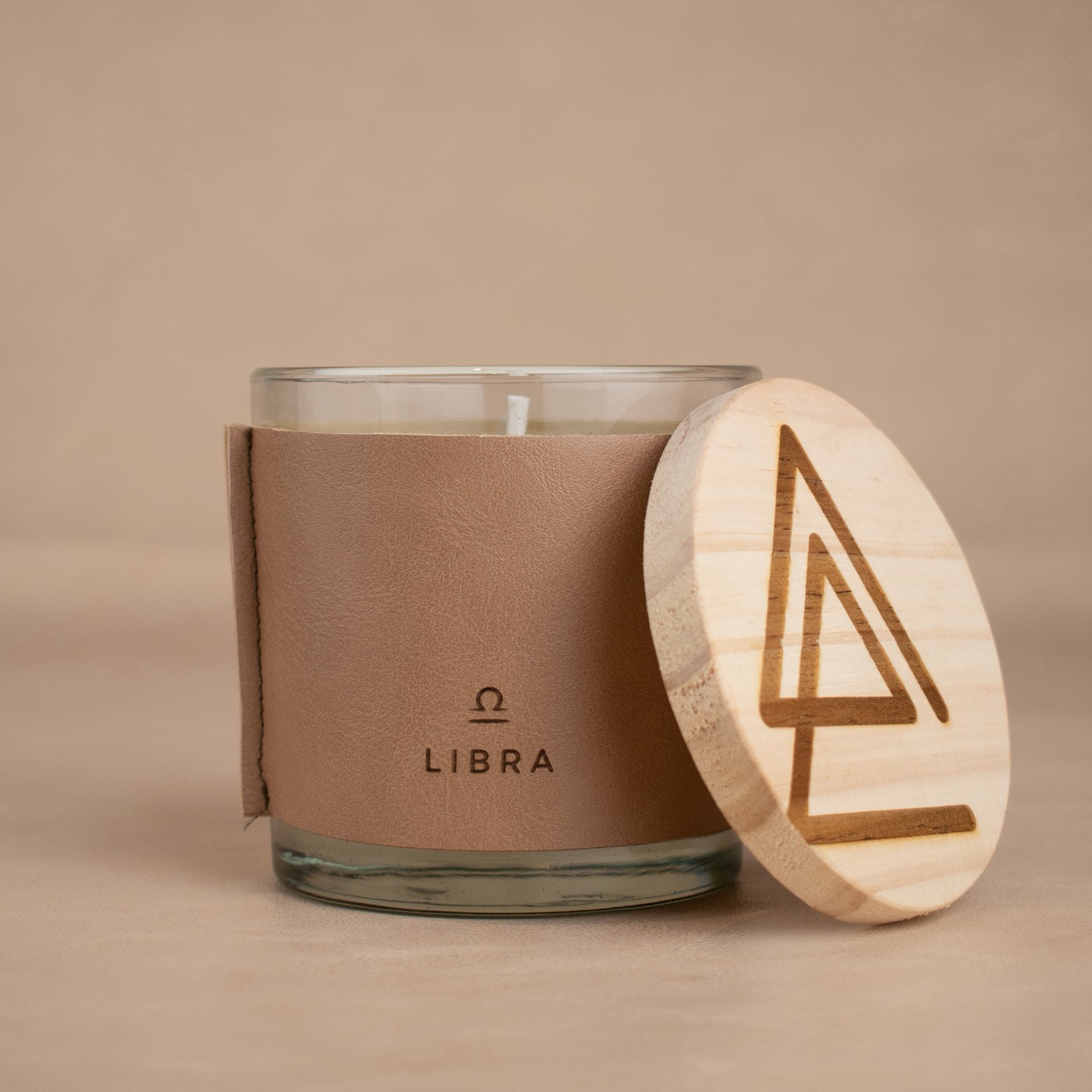 Vela de Libra con tapa de madera