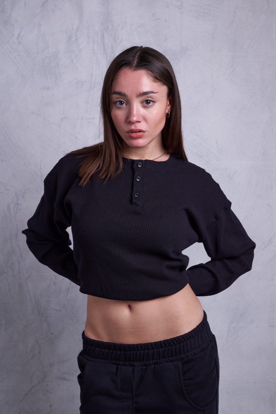 Skin&Clo: modelo con buzo corto
